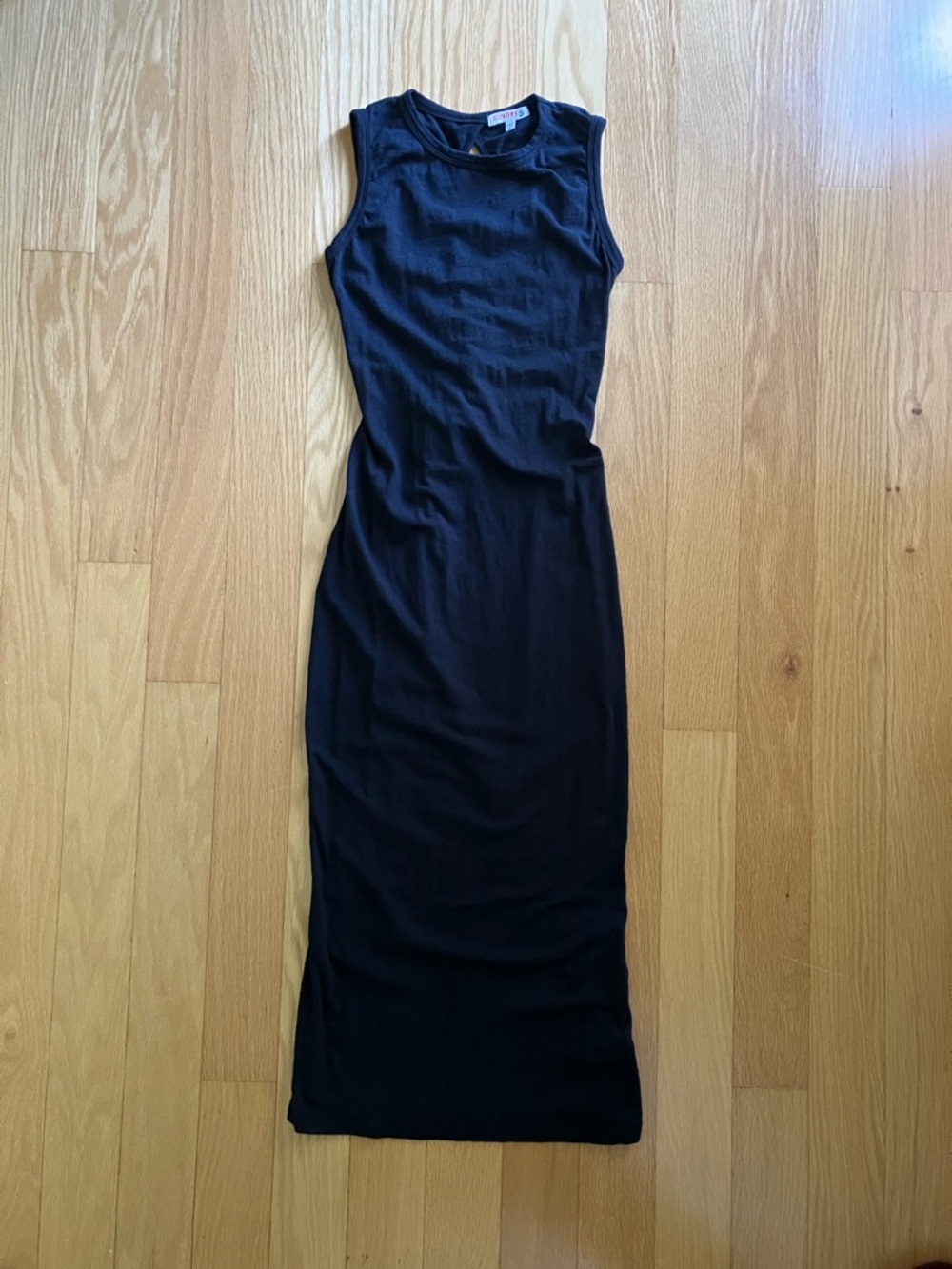 NWOT Sundry Black Ribbed Midi Dress - Sleeveless Tank Style